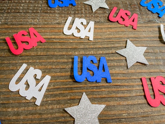 4th of July Military Party USA and Star Confetti