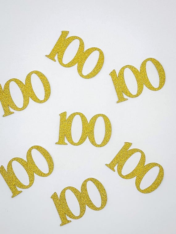 100th Birthday Confetti 100th Birthday Party Decorations