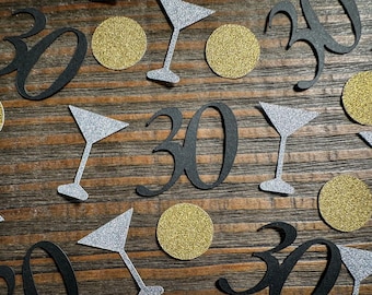 Confeti para fiesta de martini personalizado según la edad