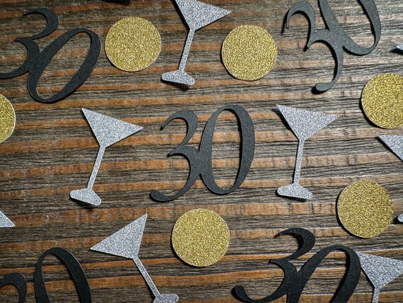 Personalized Age Martini Party Confetti