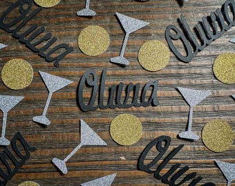 Confeti personalizado para fiesta de martini