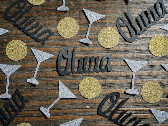 Personalized Martini Party Confetti