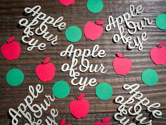 Apple of Our Eye Confetti – Baby Shower or First Birthday Decor | 100 Pieces