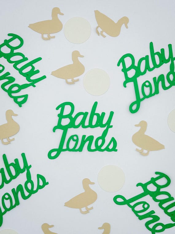 Personalized Beige Duck Baby Shower Confetti – Custom Table Decorations