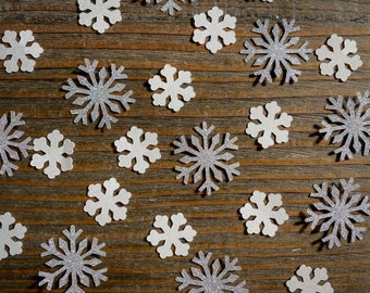 White and Silver Snow Confetti