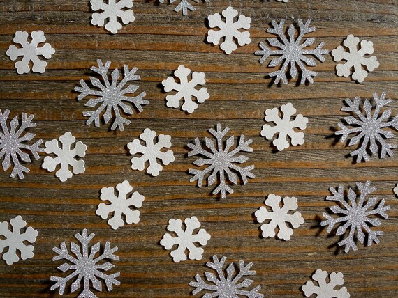 White and Silver Snow Confetti