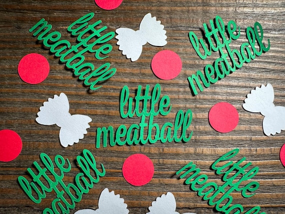 Little Meatball Confetti – Baby Shower & Birthday Party Table Scatter