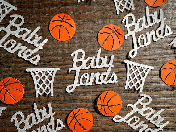Personalized Basketball Baby Shower Confetti