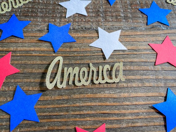 Red White and Blue America 4th of July Confetti