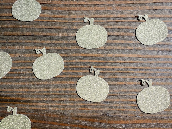 Glitter Gold Pumpkin Confetti: Fall Party Decor (75 Count)