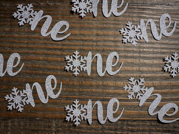 One Snow First Birthday Confetti – 30 Pieces | Winter Onederland Party Decor