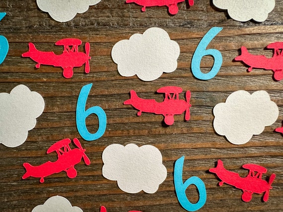 Personalized Age Time Flies Airplane Party Confetti