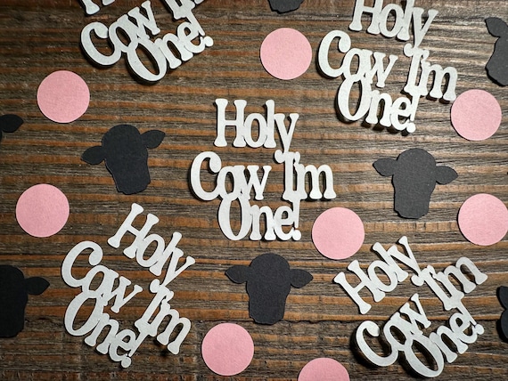 Holy Cow I’m One Confetti – Farm Birthday Table Scatter for First Birthday Parties