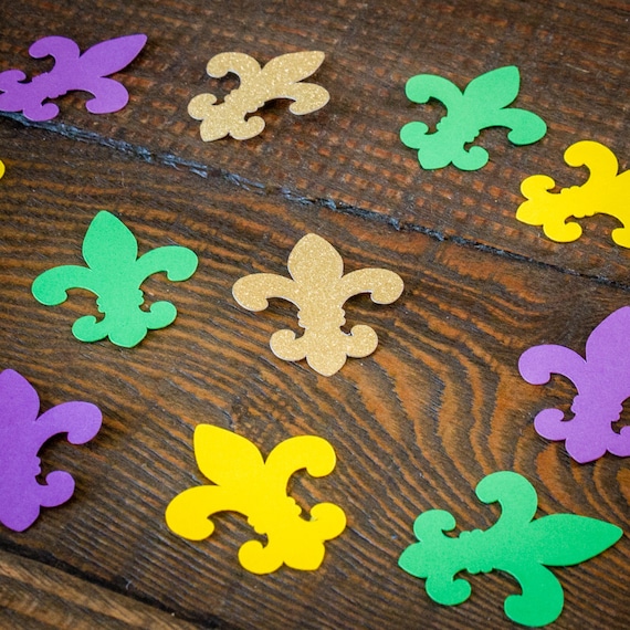 Fleur De Lis Mardi Gras Confetti