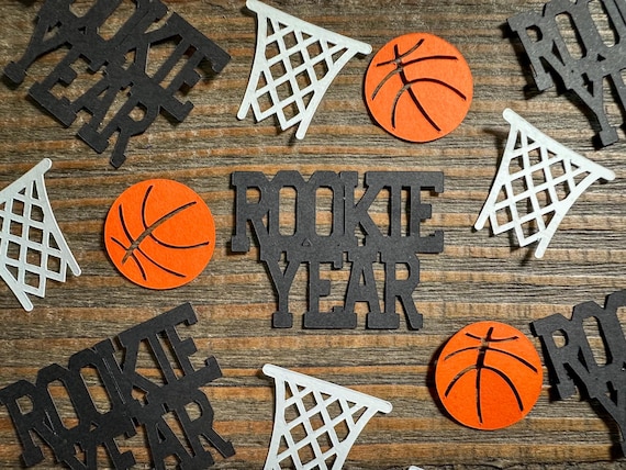 Basketball Rookie Year First Birthday Party Confetti