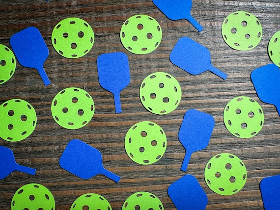 Blue Pickleball Birthday Party Confetti