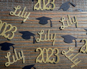 Personalized Gold 2024 Graduation Confetti