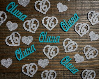 Personalized Sweet 16 Birthday Party Confetti