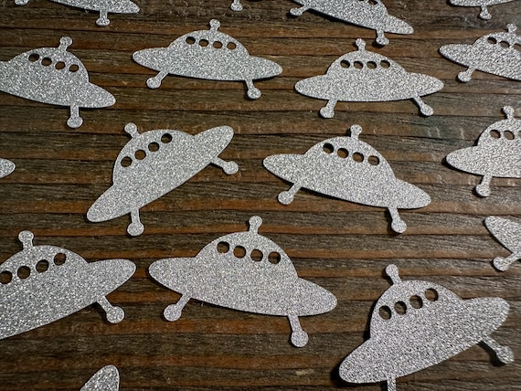 Silver UFO Alien Party Confetti