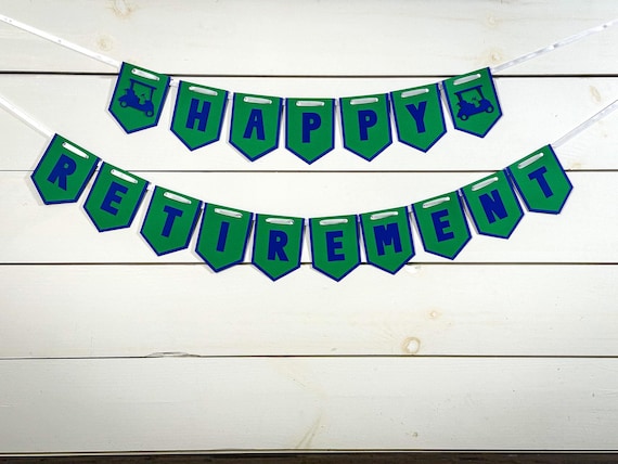 Golf Happy Retirement Banner – Handmade Retirement Decor