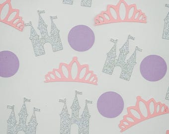 Princess Castle Crown Confetti, Pastel Birthday Party Decorations