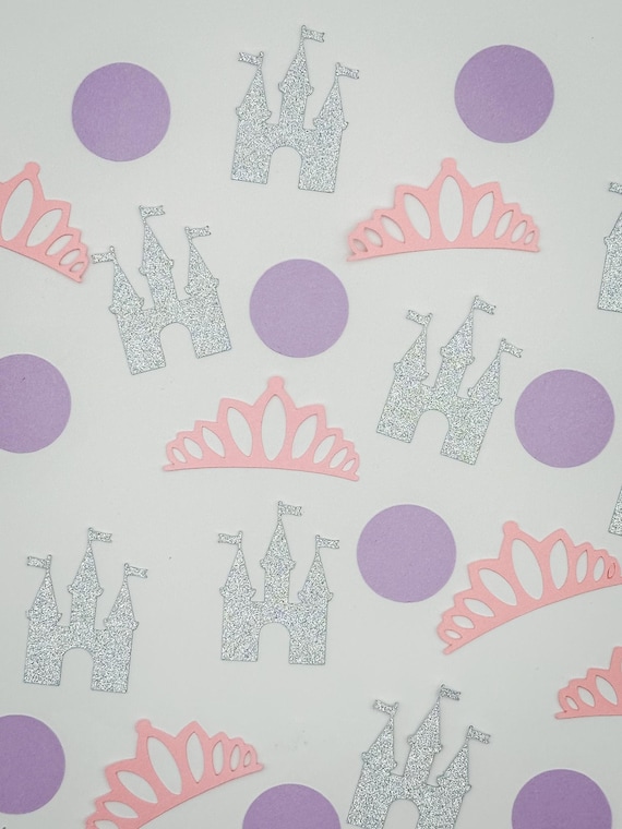 Princess Castle Crown Confetti, Pastel Birthday Party Decorations