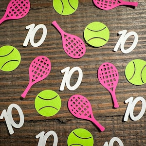Personalisiertes Alter Tennis-Geburtstagsfeier Confetti