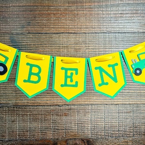 Personalized Tractor Party Banner