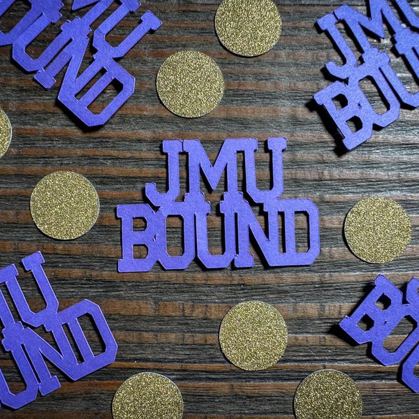 Confeti inicial "College Bound": juego personalizado de 100 piezas para anuncios de admisión y celebraciones de graduación