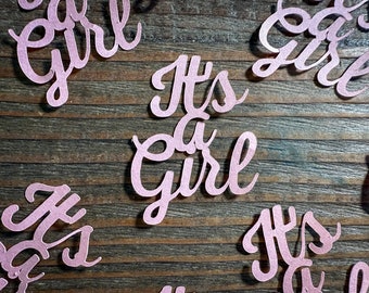 Roze Its's Girl-babyshowerconfetti