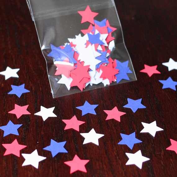 Red White and Blue Star Confetti