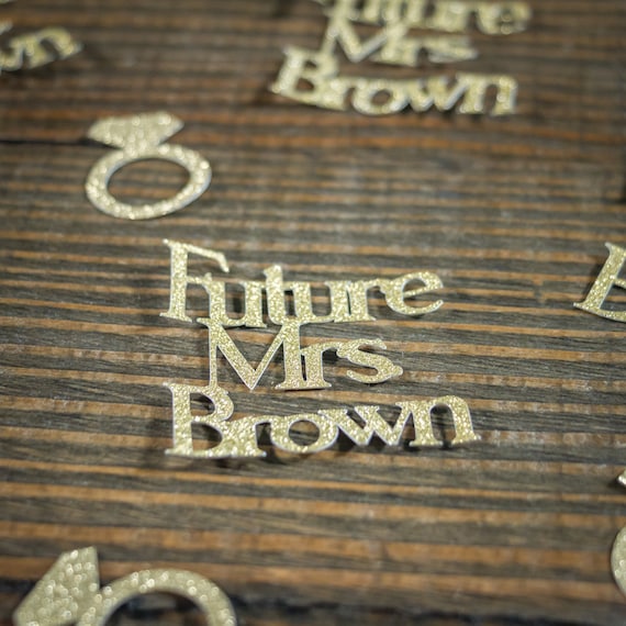 Future Mrs Engagement Confetti, glitter gold