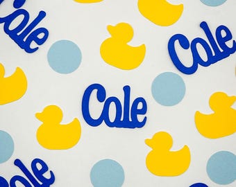 Personalized Duck Confetti,  Rubber Duck Baby Shower Decor