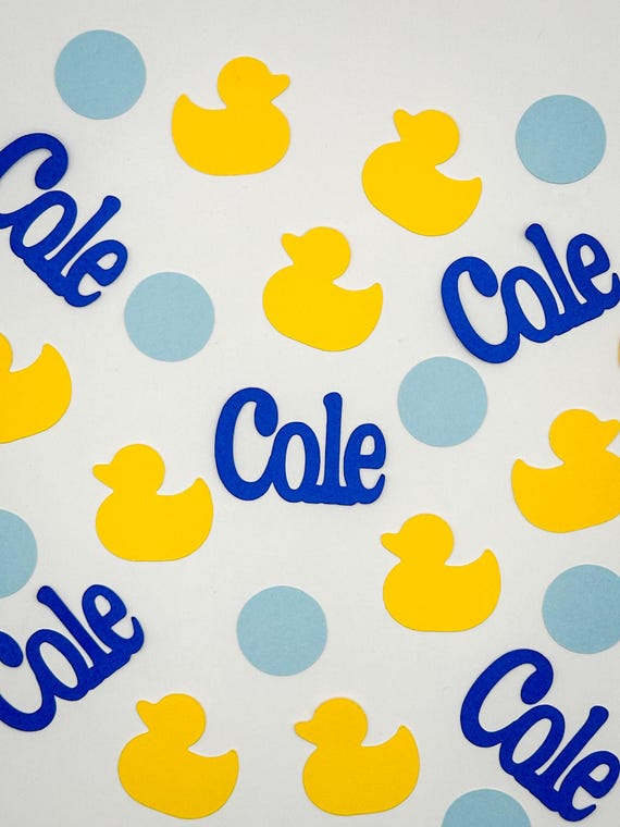 Personalized Duck Confetti,  Rubber Duck Baby Shower Decor