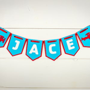 Airplane Birthday Personalized Name Banner