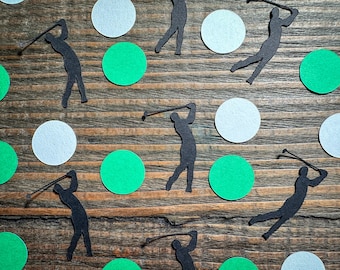 Golf Party Confetti: Black Golfer Retirement Decor