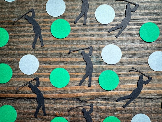Golf Party Confetti: Black Golfer Retirement Decor