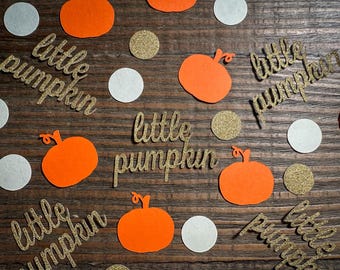 Little Pumpkin Birthday Baby Shower Confetti - 100 Pieces