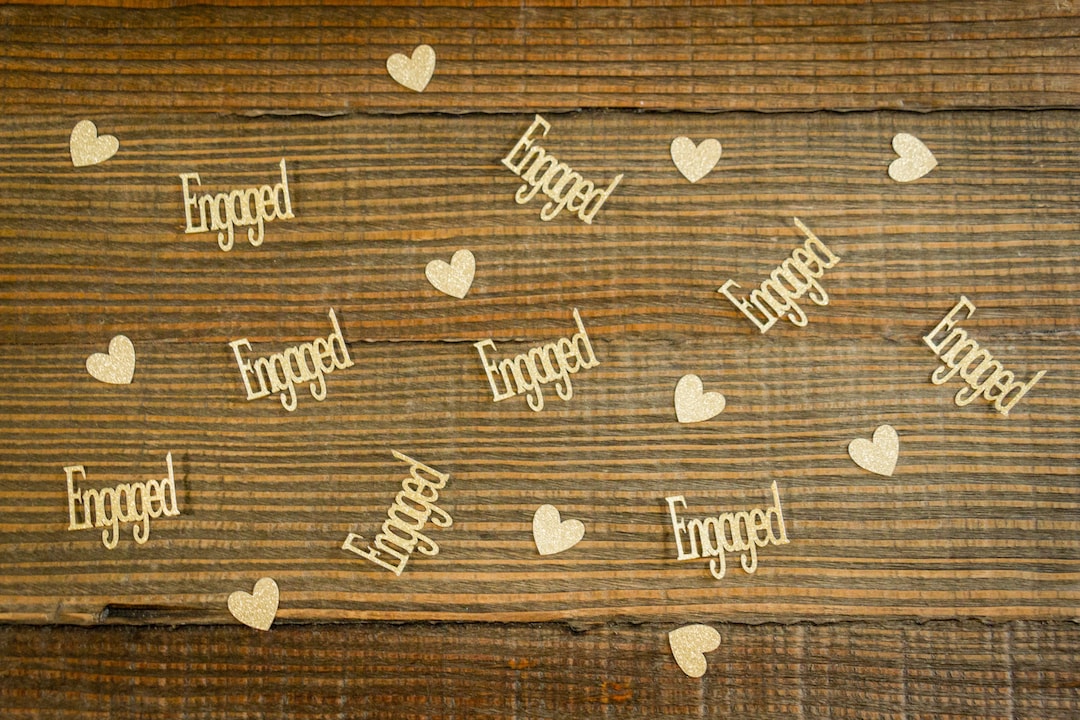 Glitter Gold Engagement Confetti With Hearts Etsy