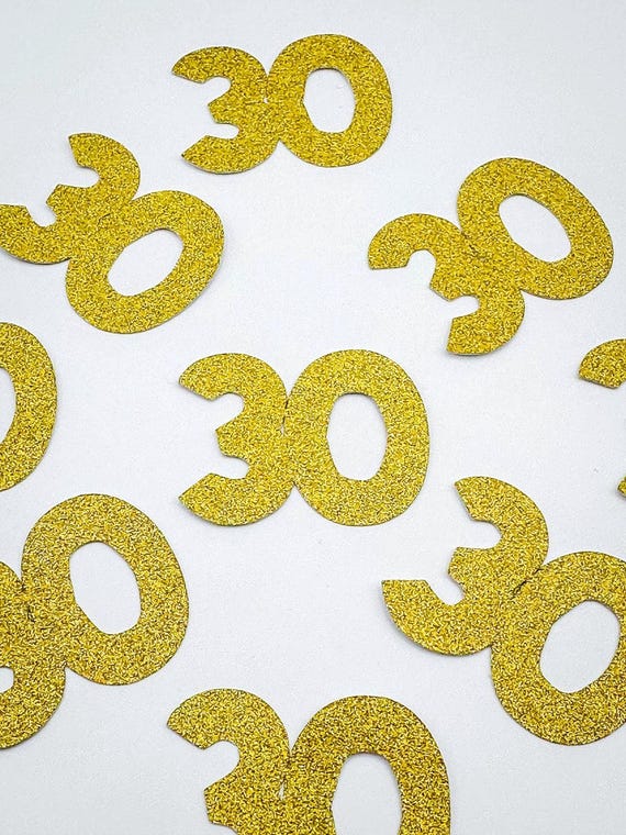 30th Birthday Confetti | 30th Anniversary Table Decor | Milestone Celebration | Custom Age & Colors