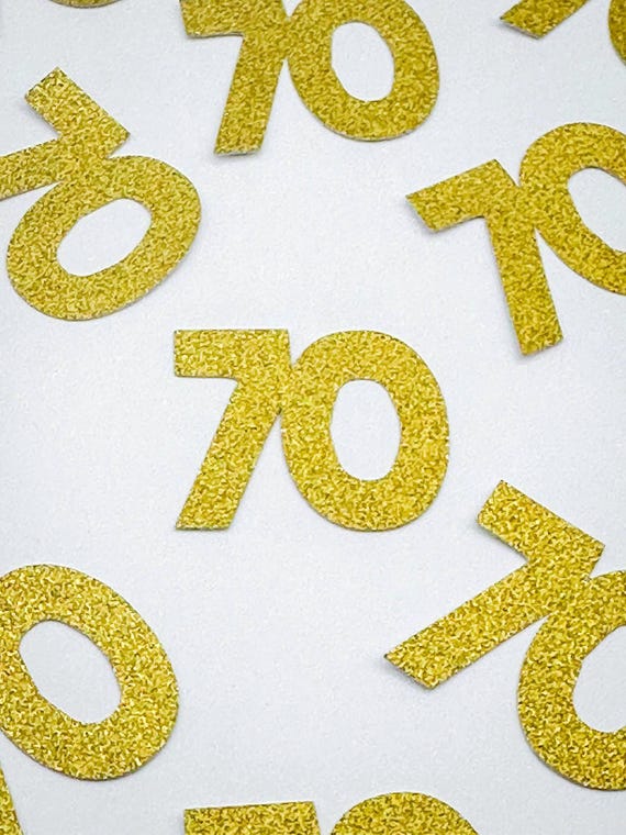70th Birthday Confetti, Anniversary Confetti: Glitter Party Table Decor
