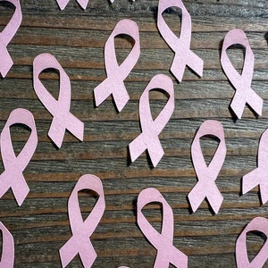 Pink Breast Cancer Awareness Ribbon Confetti