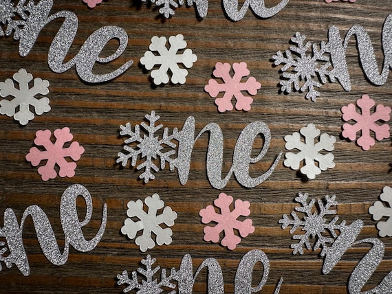One Snow First Birthday Confetti – 150 Pieces | Winter Onederland Party Decorations