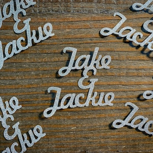 Silver Personalized Confetti with Two Names