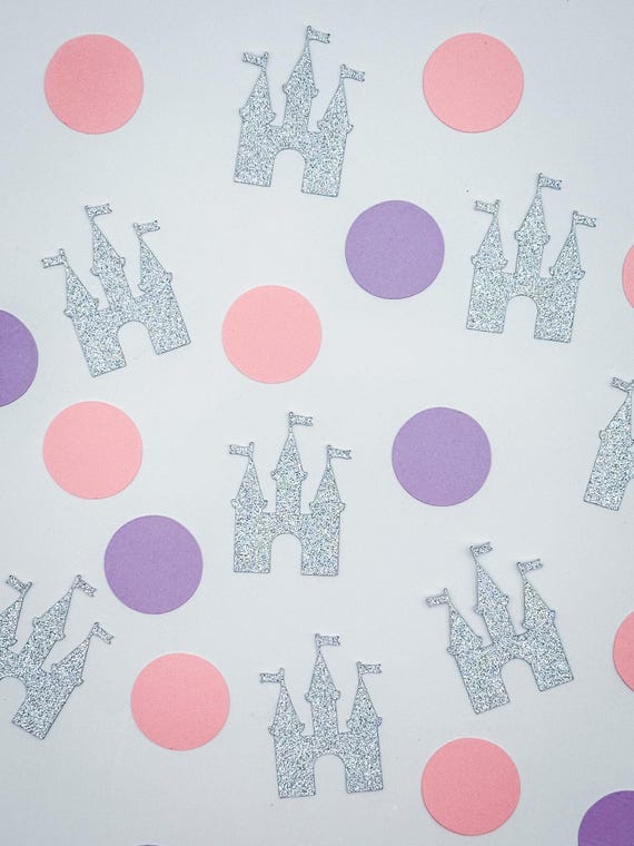 Princess Castle Confetti – 100 Pieces | Pink Purple Party Table Confetti