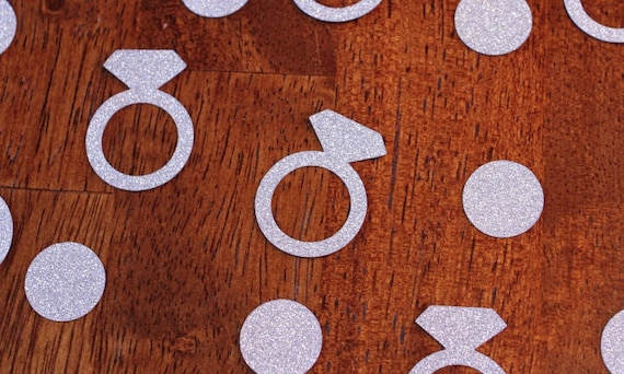 Silver Engagement Ring Confetti