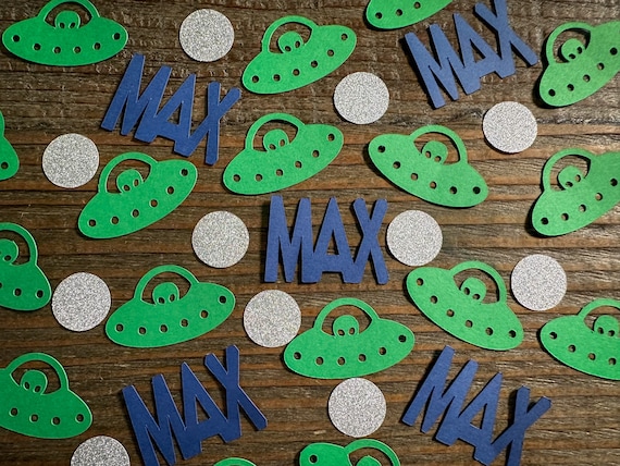 Personalized UFO Alien Party Confetti