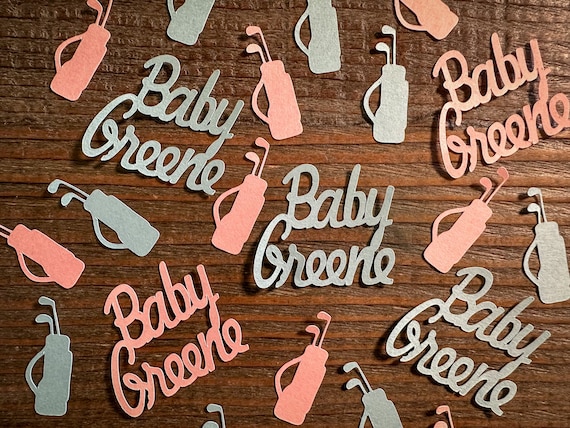 Personalized Golf Gender Reveal Baby Shower Party Confetti