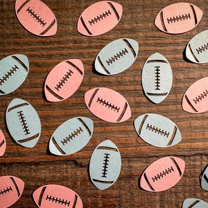 Confeti con temática de fútbol para revelar el género del bebé o para baby shower
