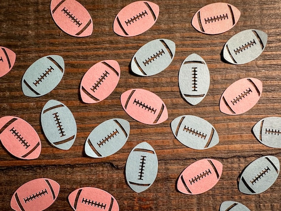 Football Themed Gender Reveal or Baby Shower Confetti